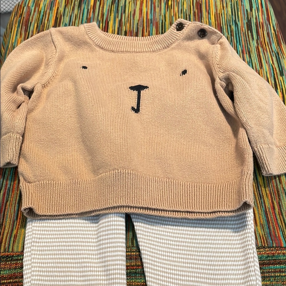 GAP Beige Baby Sweater with Button Detail